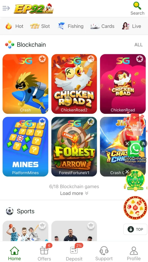 EP92 Game blockchain games including SG Crash ChickenRoad2 PlatformMines ForestFortuneV1 Pakistan