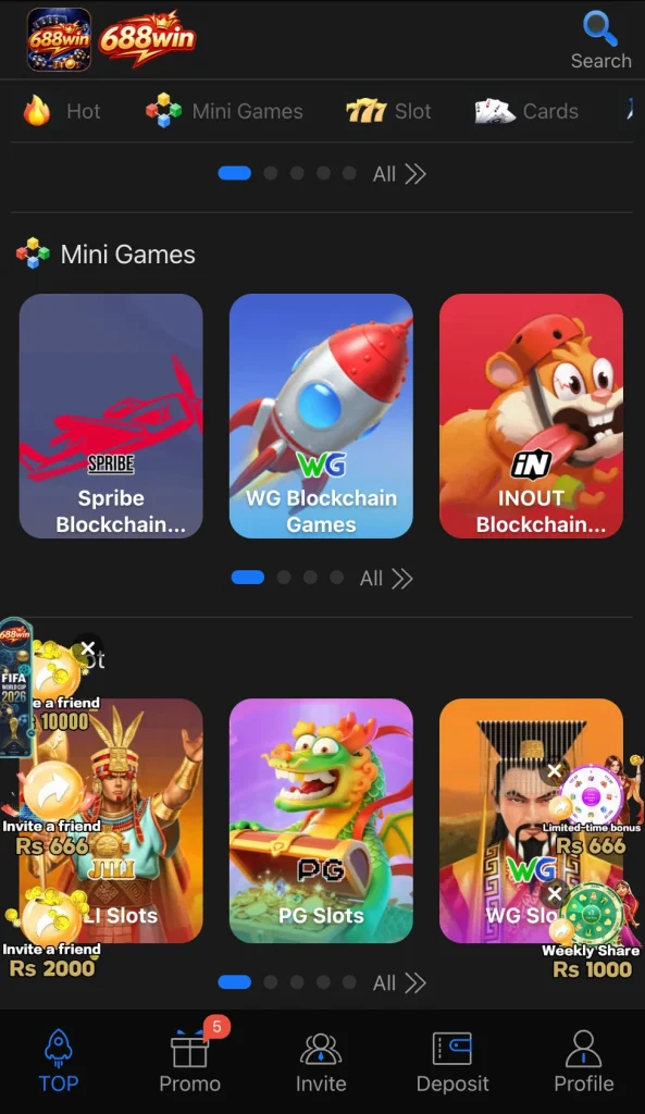 688 Win mini games including Aviator and Spribe blockchain
